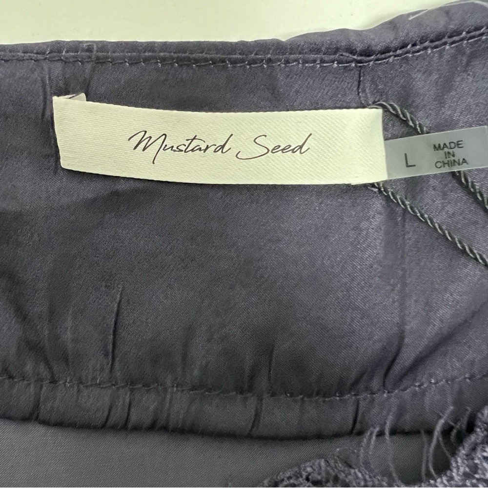 Mustard Seed Women’s Pullover Summer Tank Top Sz Large Purple Adjustable Straps - Picture 5 of 10